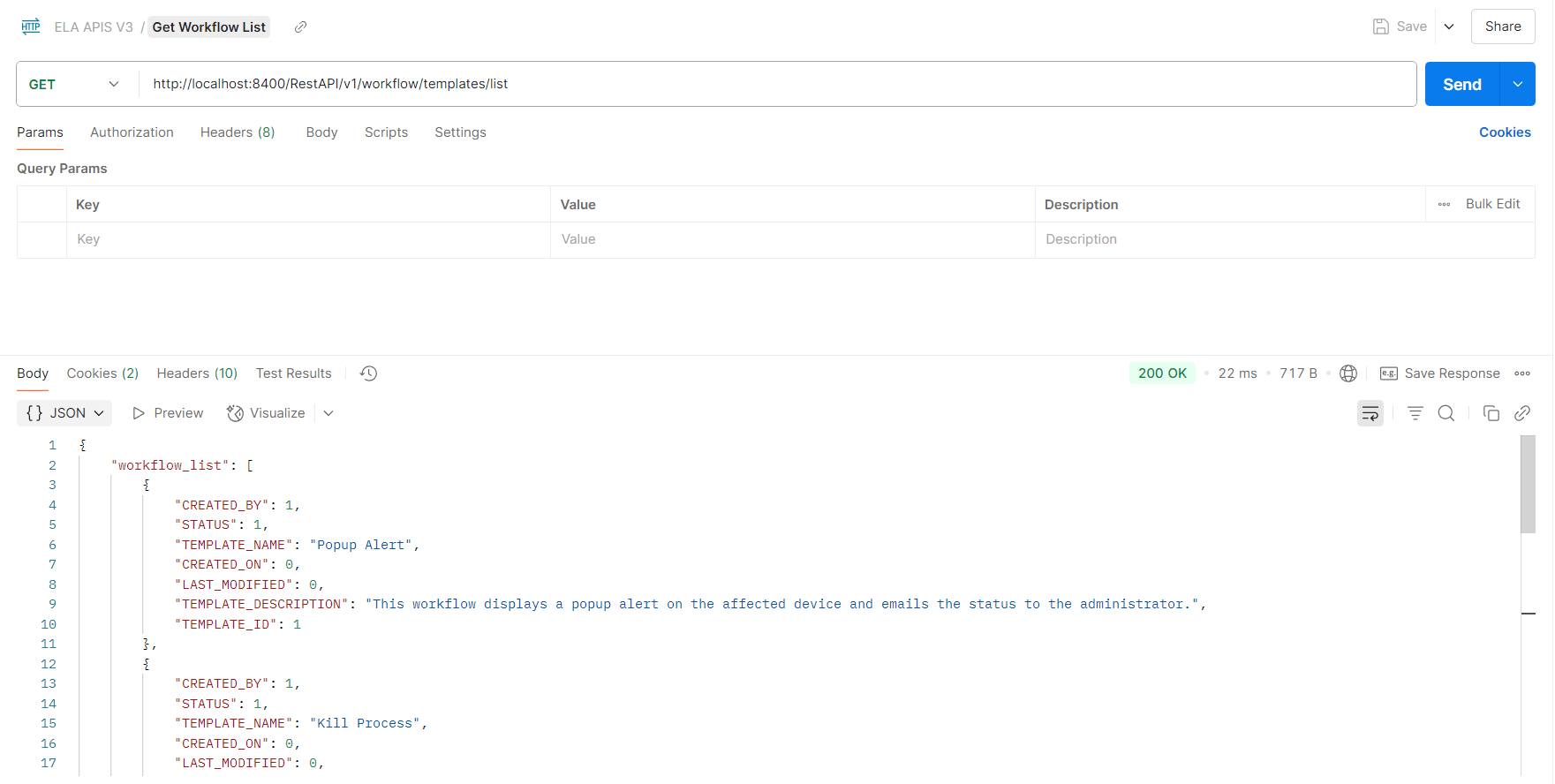 Fetch all Available Workflows