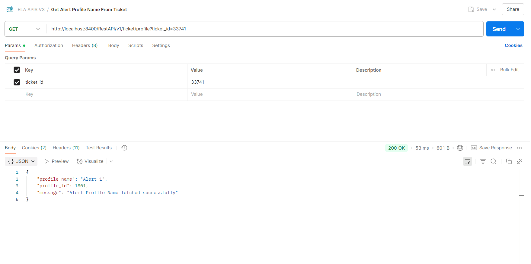 Get Alert Profile Details