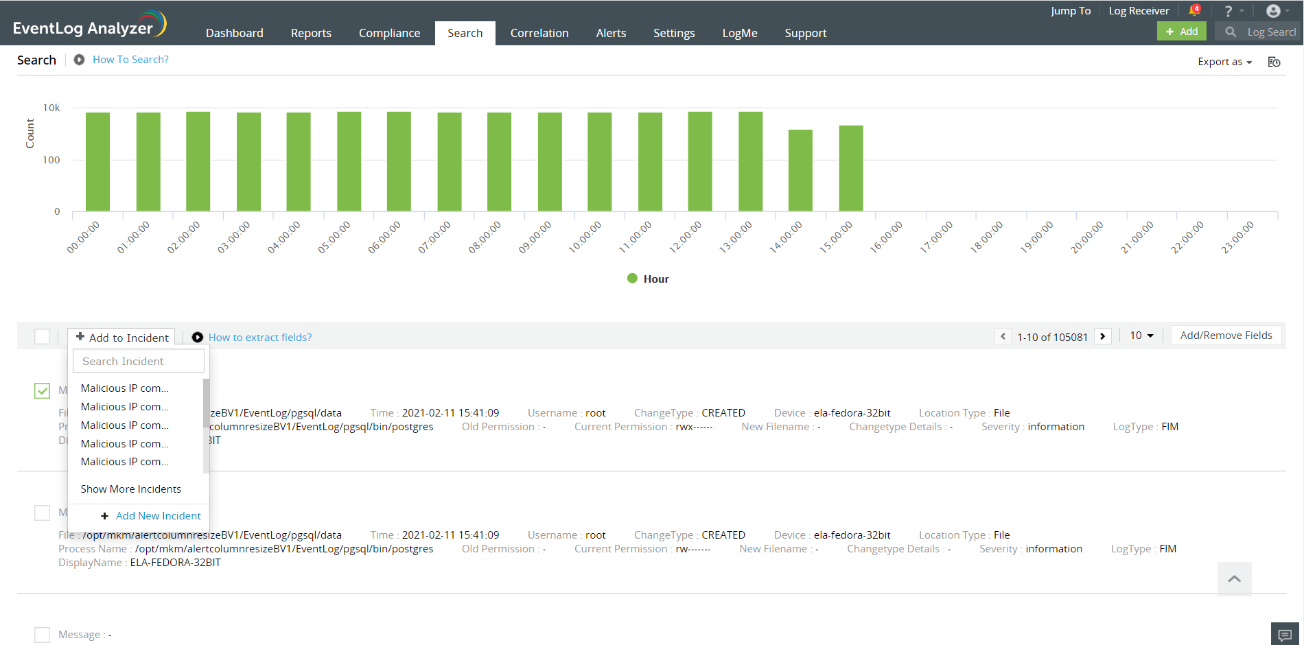 Steps to map search results as incidents