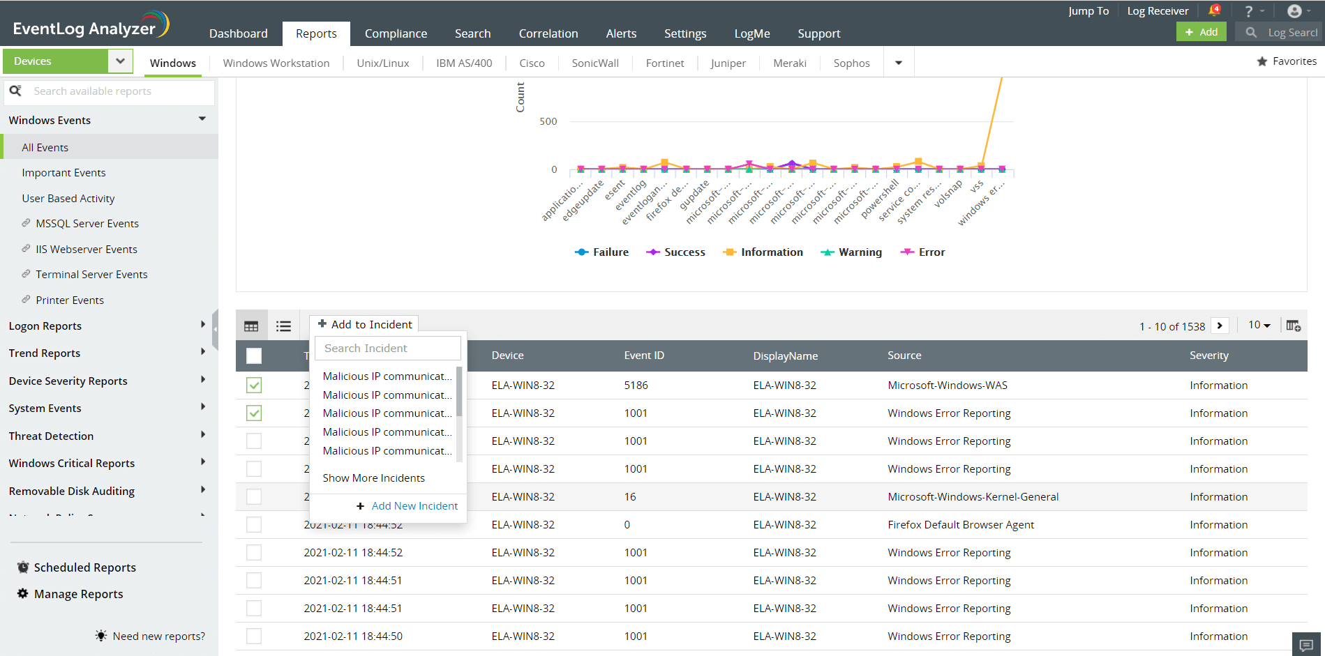 Steps to map reports as incidents