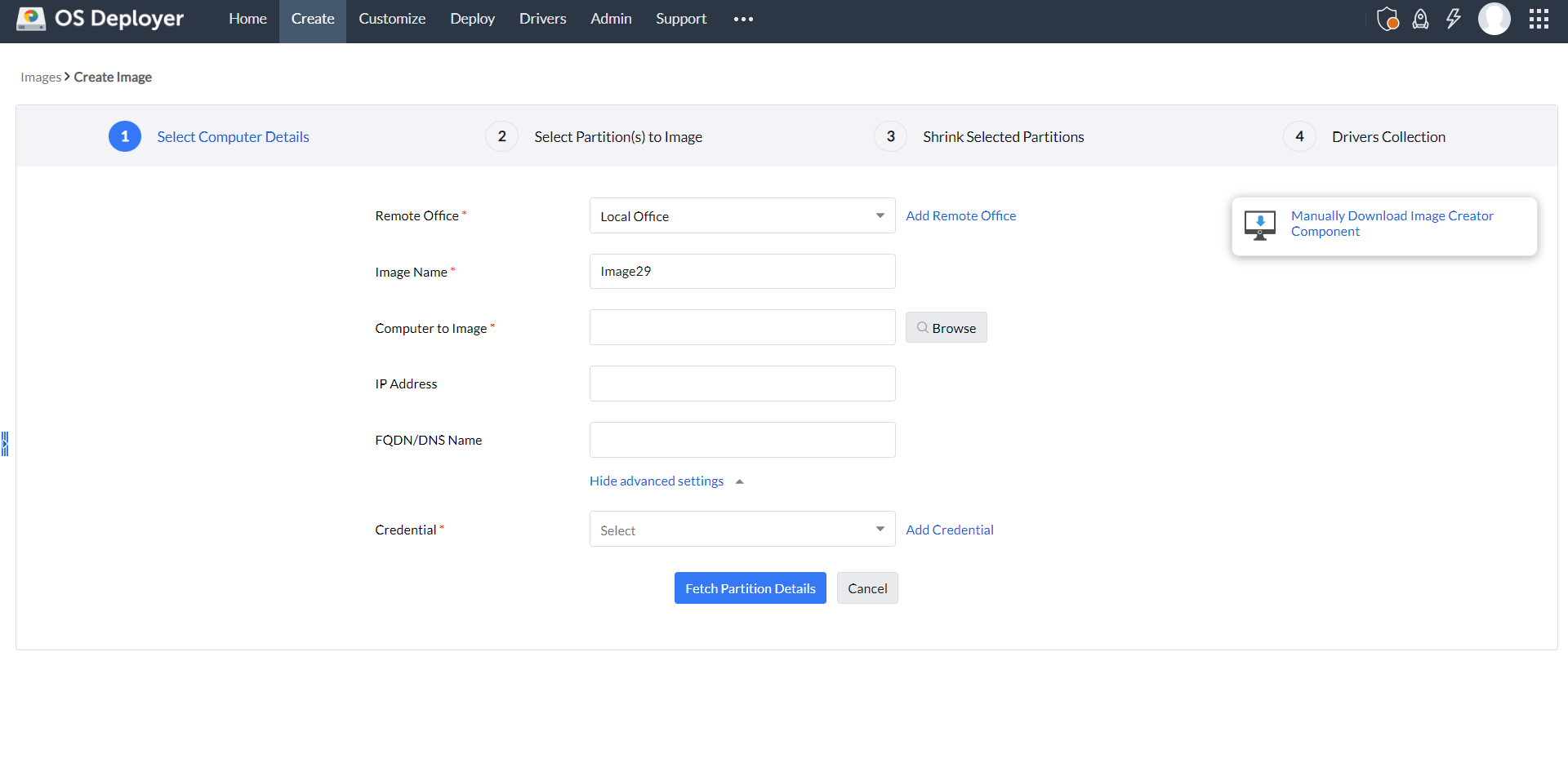 windows 10 image backup - ManageEngine OS Deployer