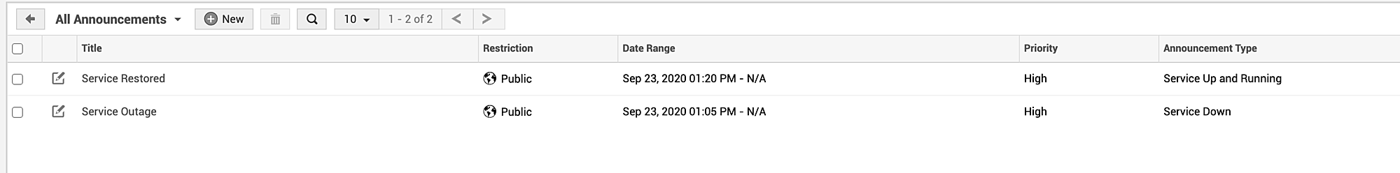 announcements-list-view