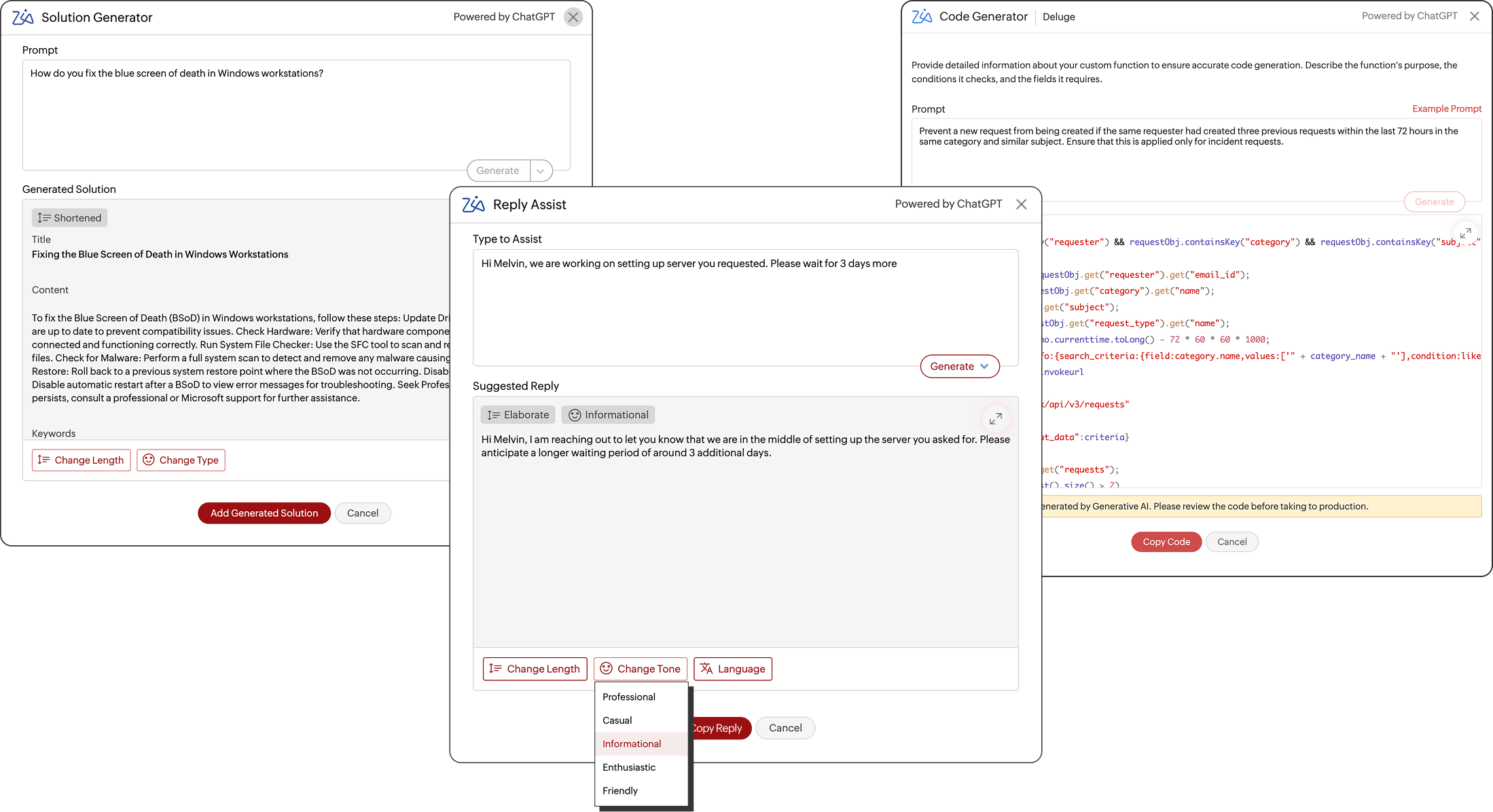 AI-powered reply & text assist