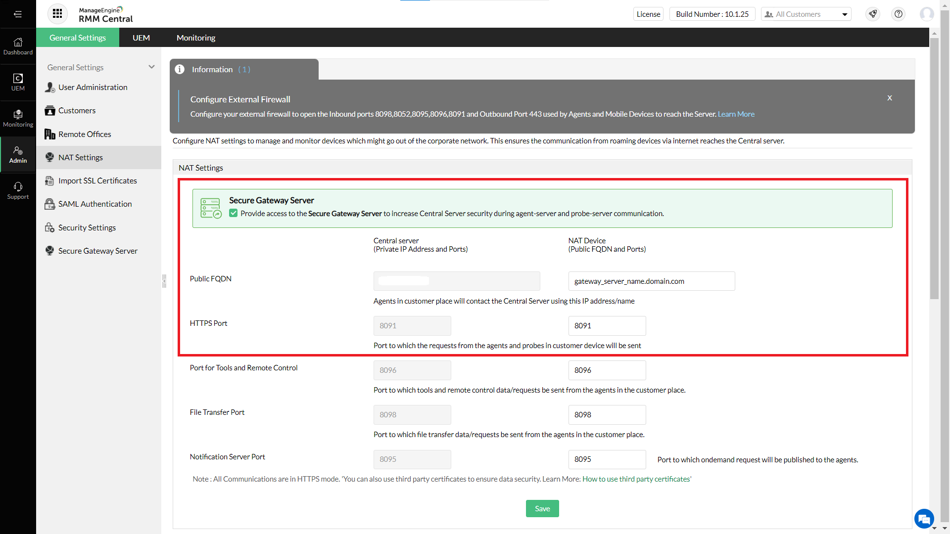 Secure Communication of mobile users using Secure Gateway Server