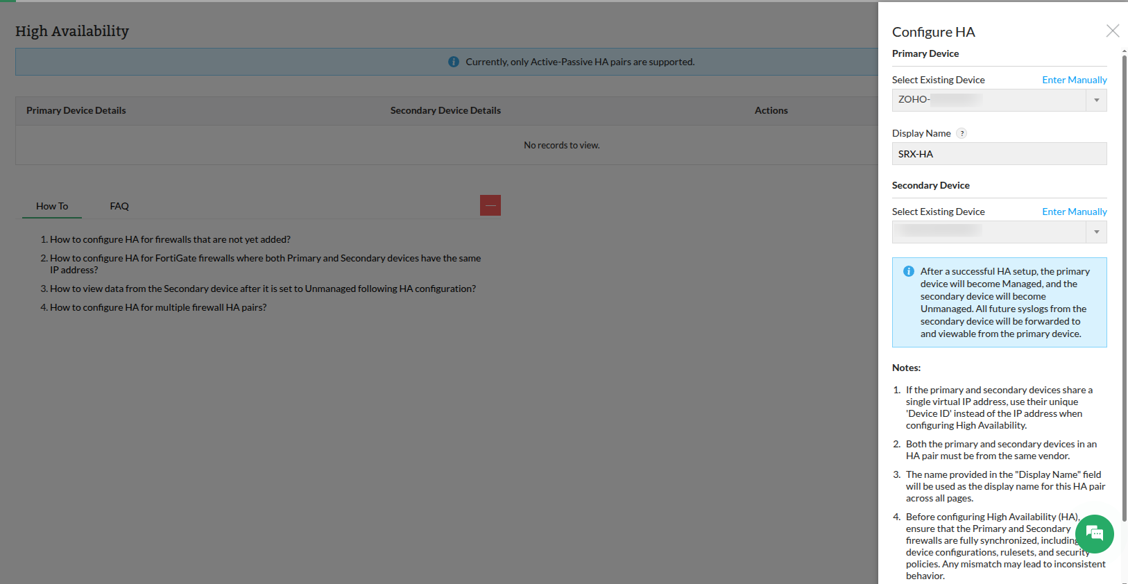 High Availability