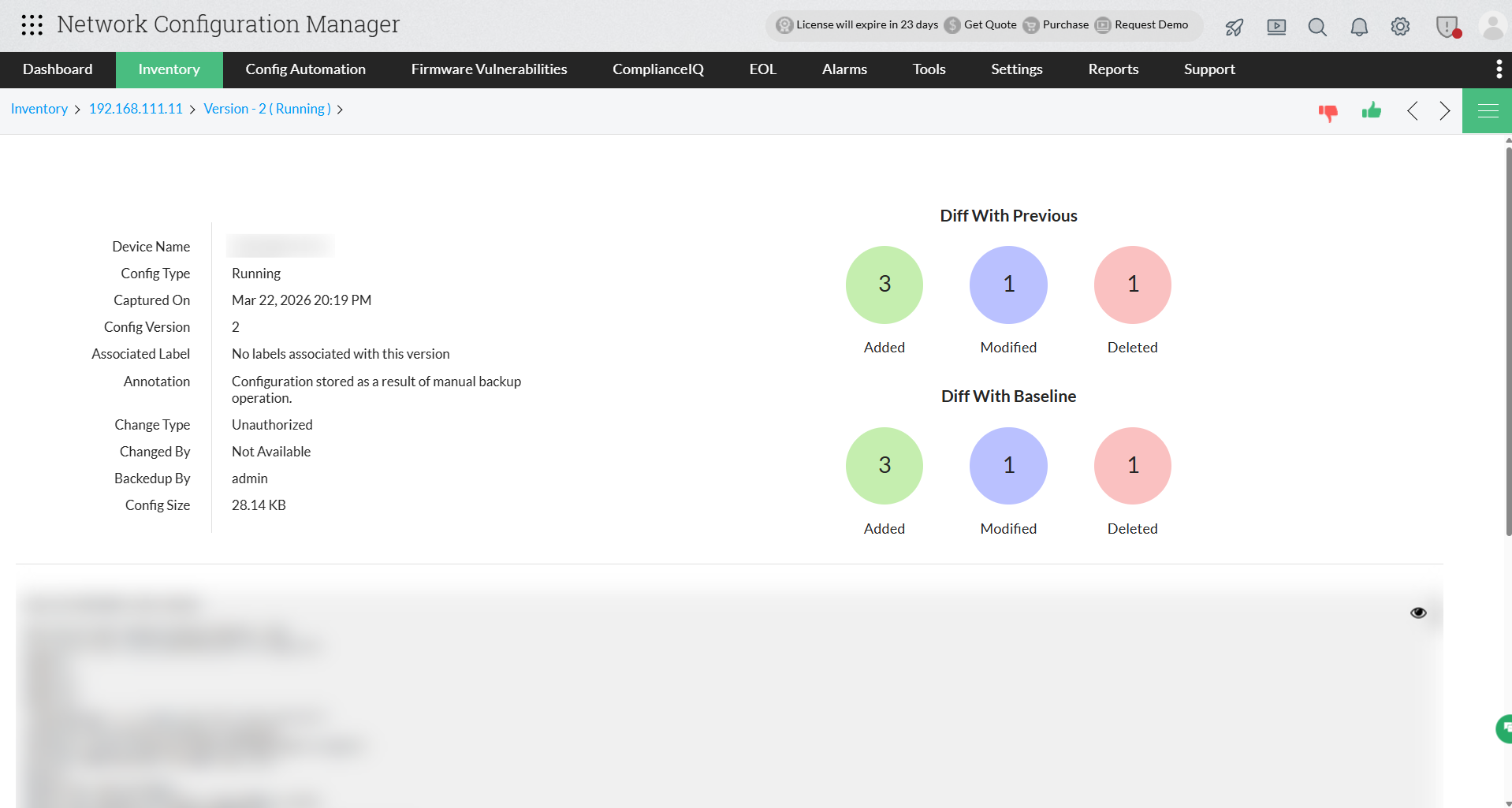 Recover quickly from switch failures using NCM