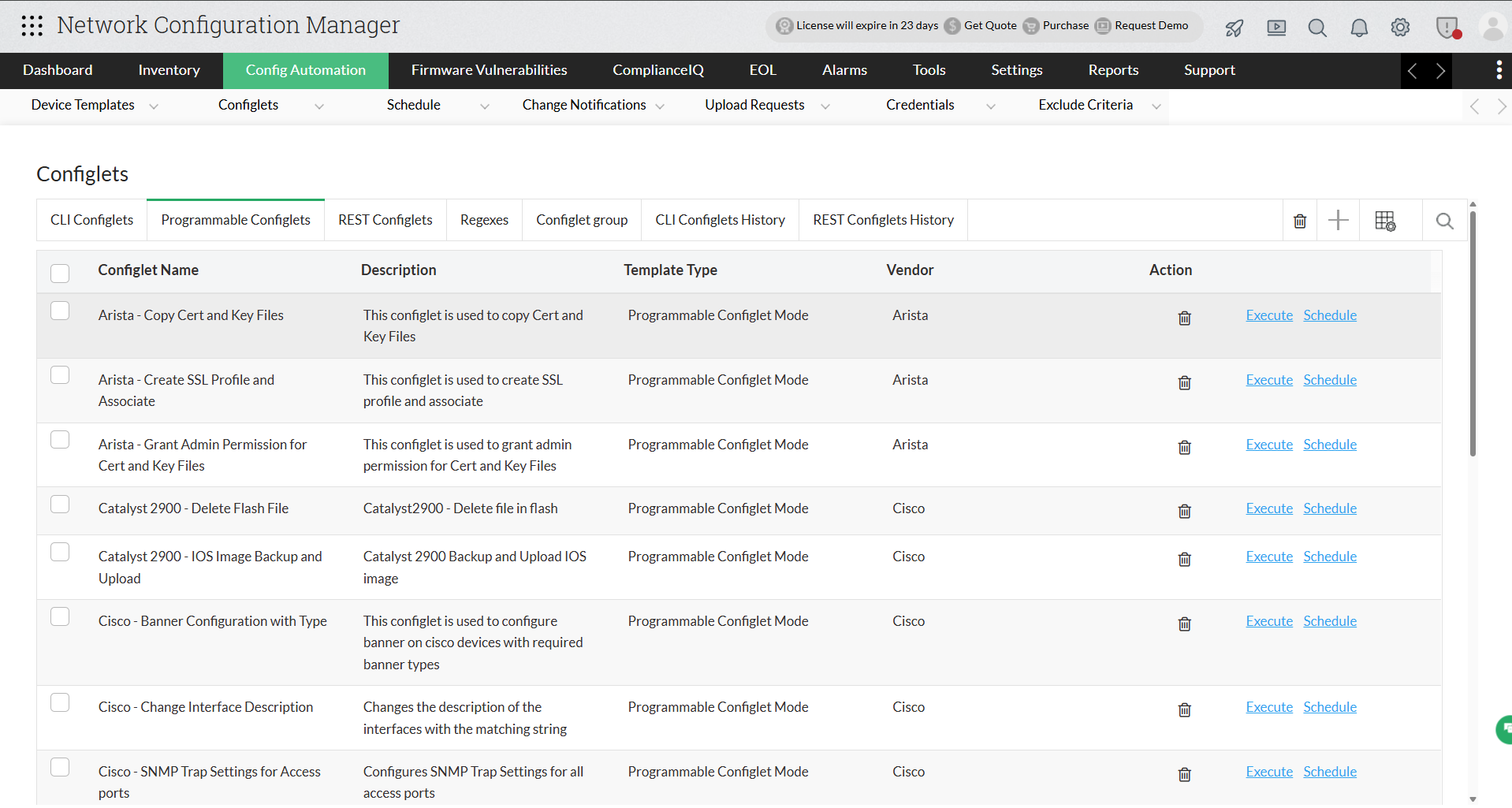 Automate complex tasks with programmable configlets