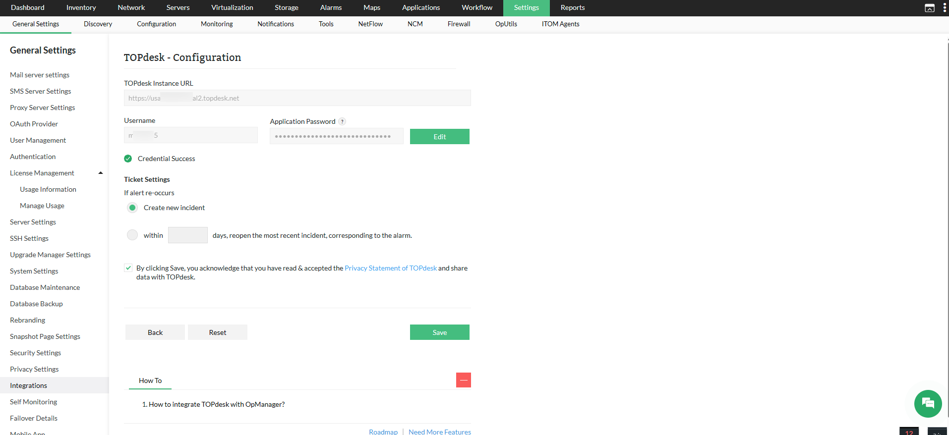 TOPdesk Integration