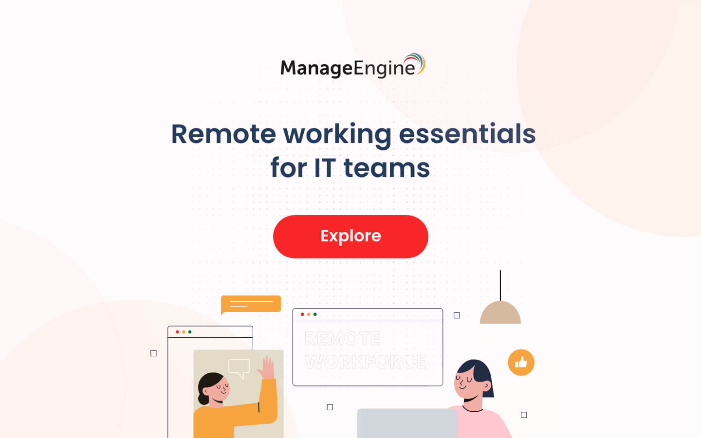 Soluções de trabalho remoto do ManageEngine