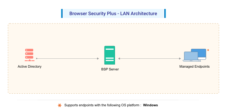 Browser Security Plus LAN architecture