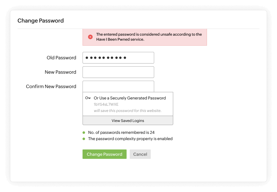 Password policy enforcer