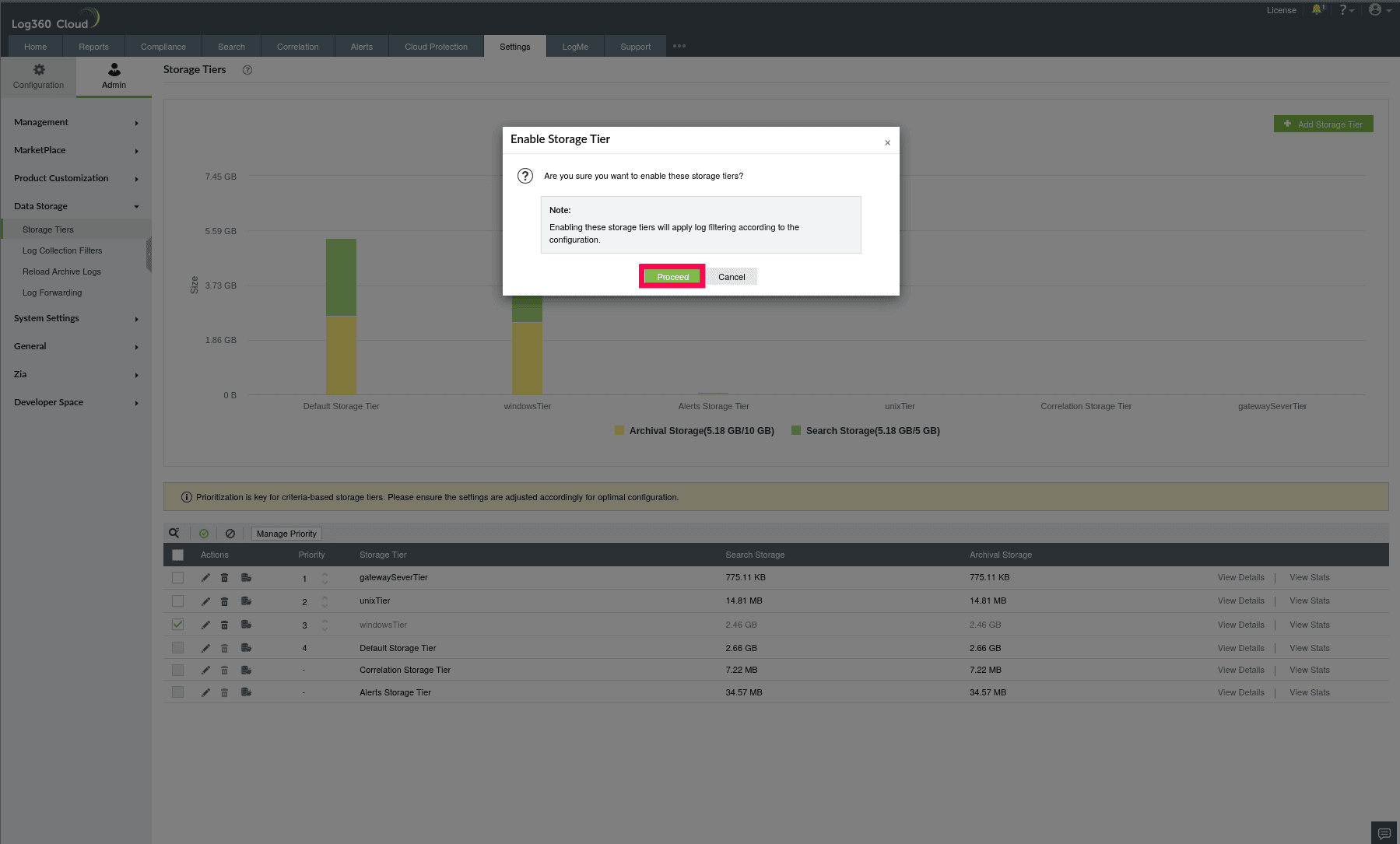 Managing Storage Tiers