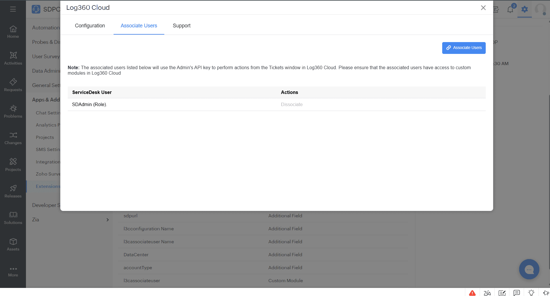 ManageEngine ServiceDesk Plus On-Demand Integration