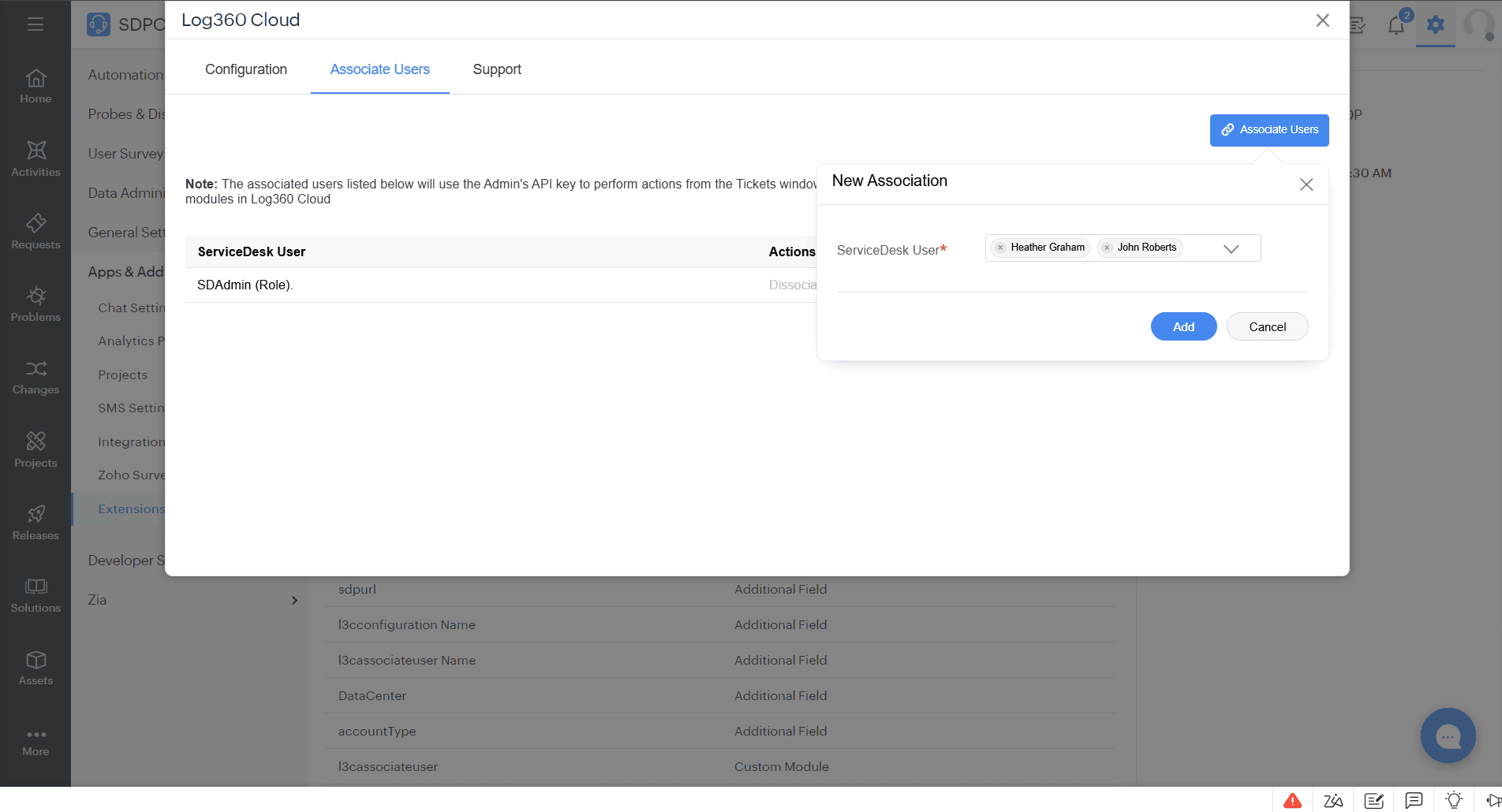 ManageEngine ServiceDesk Plus On-Demand Integration