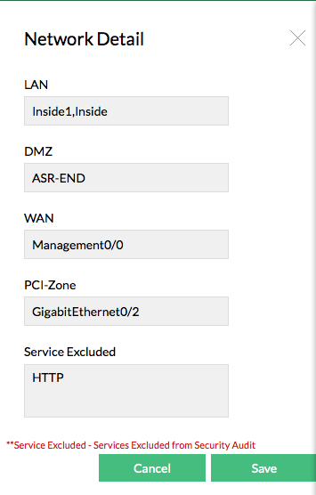 Compliance reports in Firewall Analyzer: Compliance settings