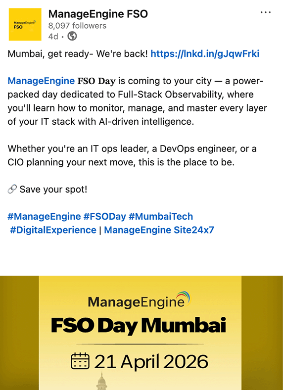 ManageEngine ITOM - LinkedIn