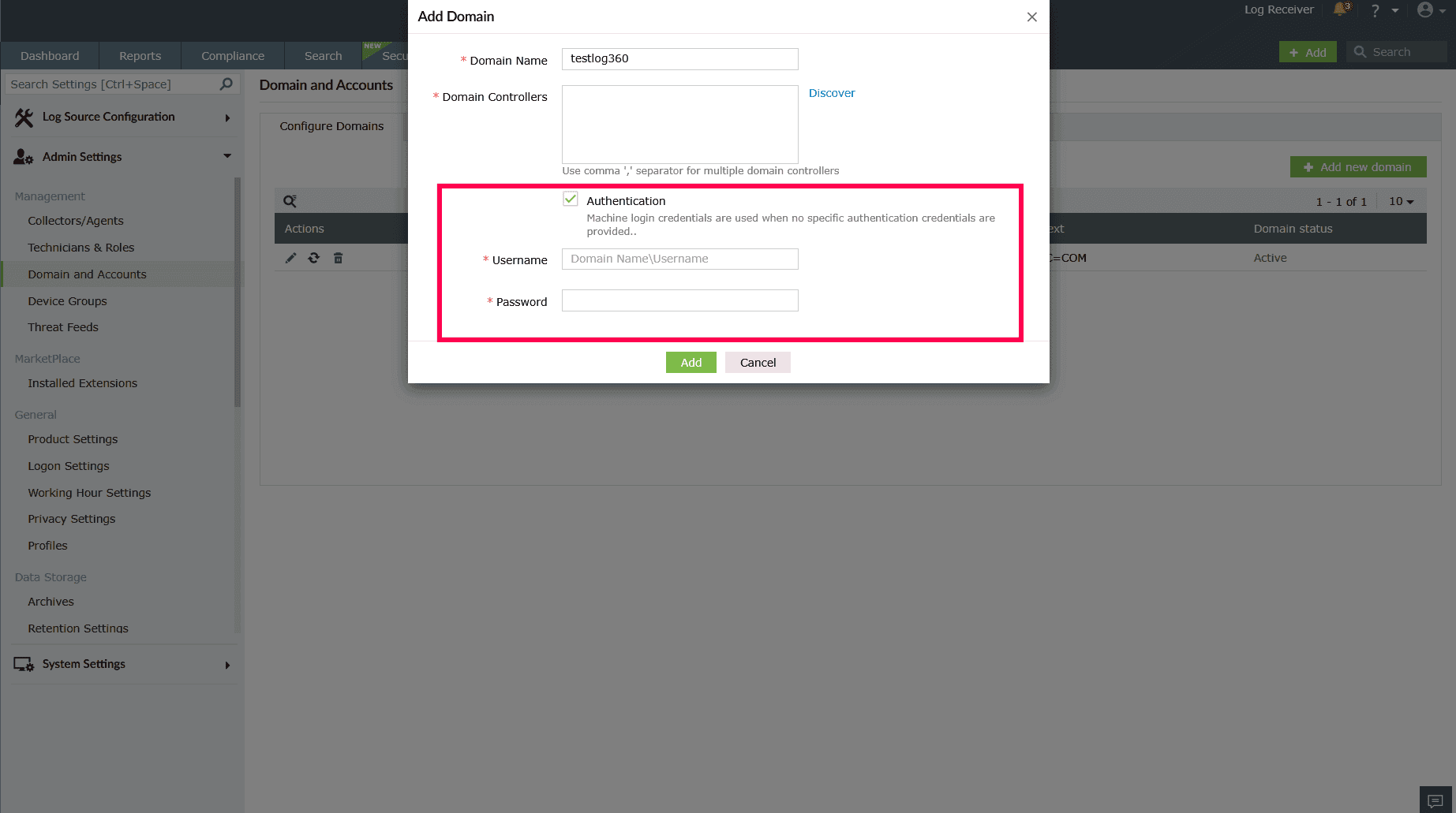 Domain and Accounts