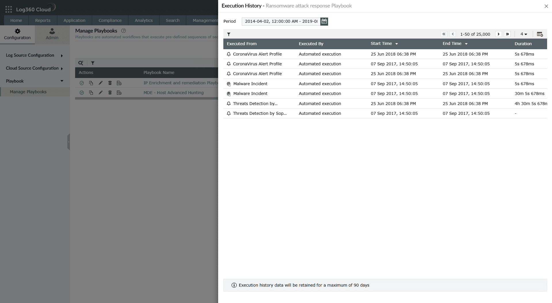 Manage playbooks