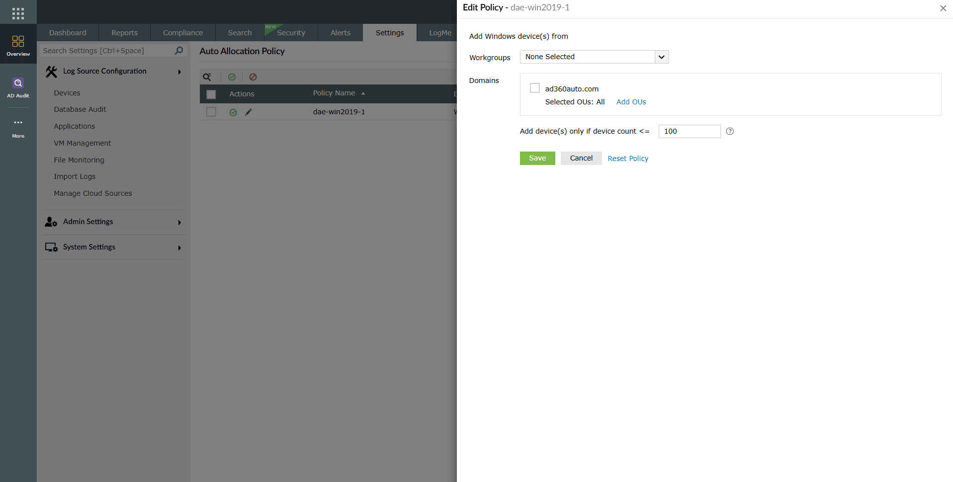 Configuring auto allocation