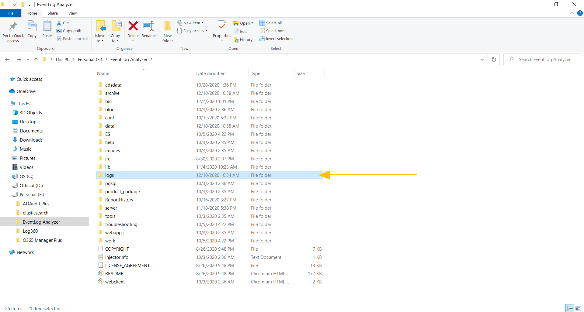 Create an EventLog Analyzer Support Information File (SIF)