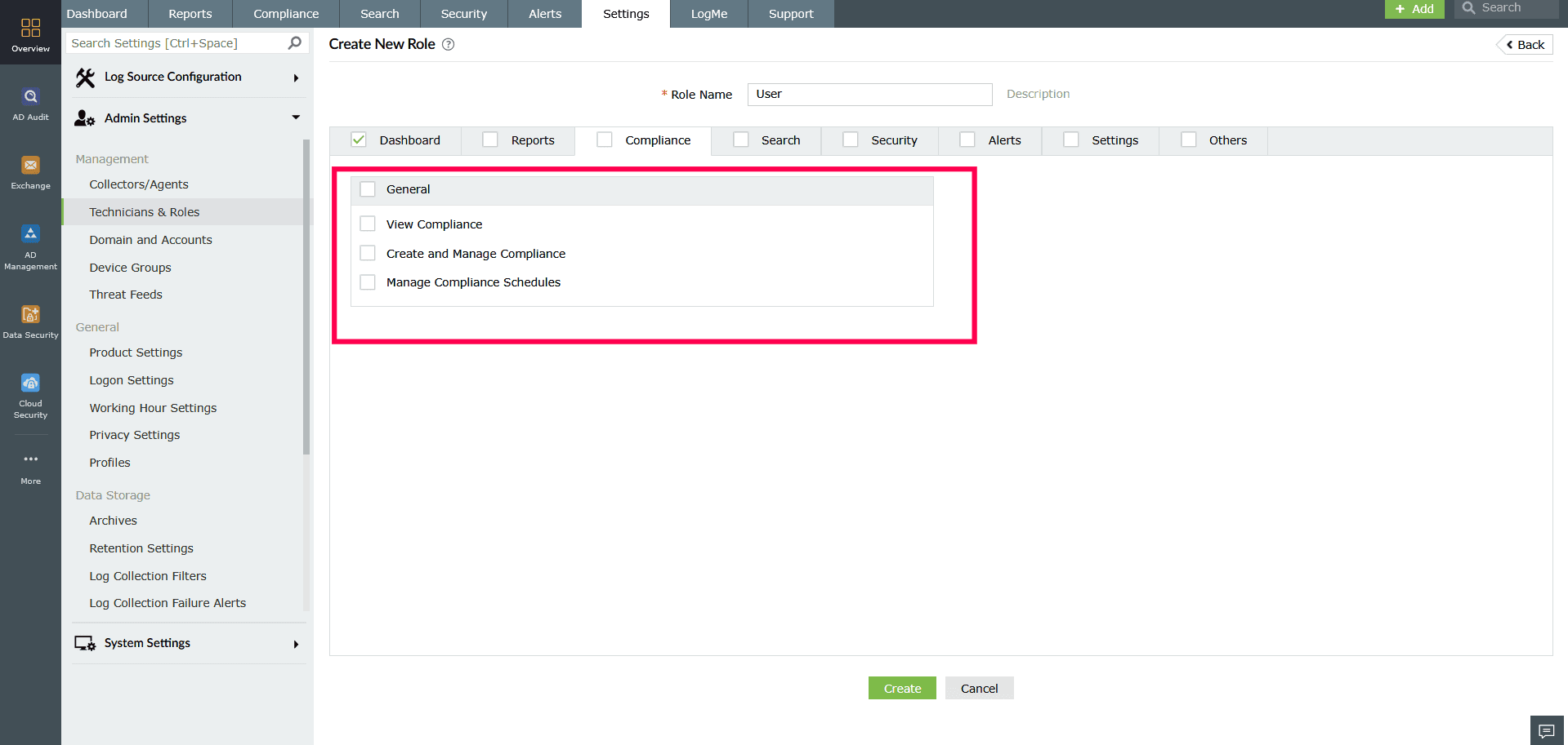Creating and managing roles