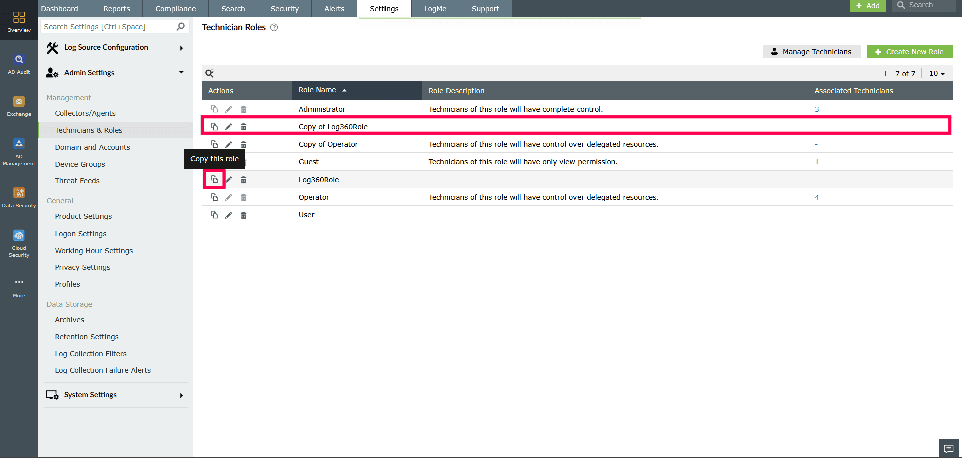 Creating and managing roles