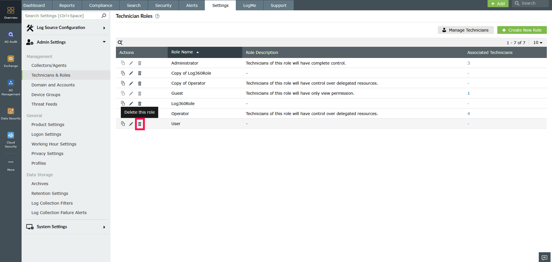 Creating and managing roles