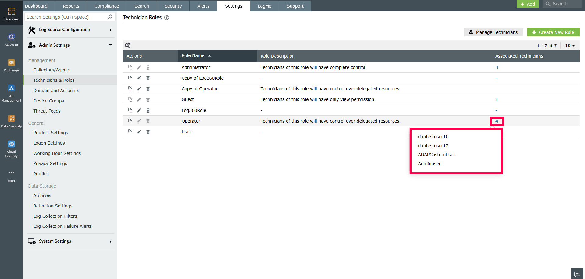 Creating and managing roles