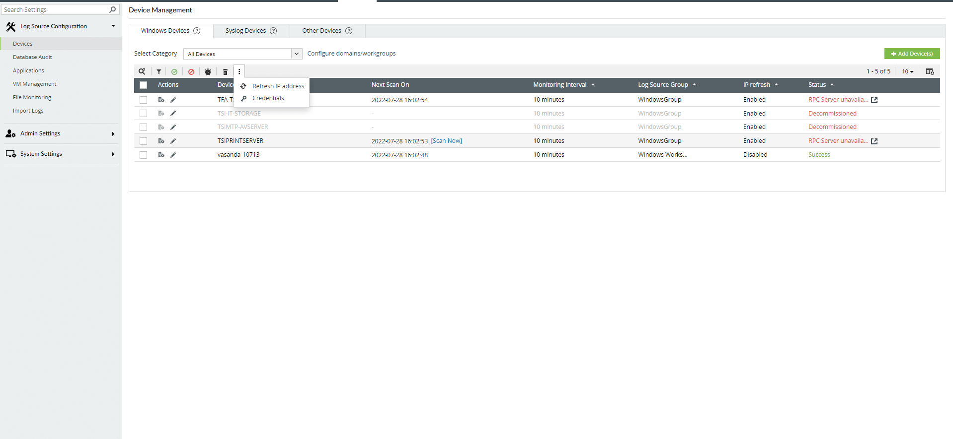 How to bulk refresh IP