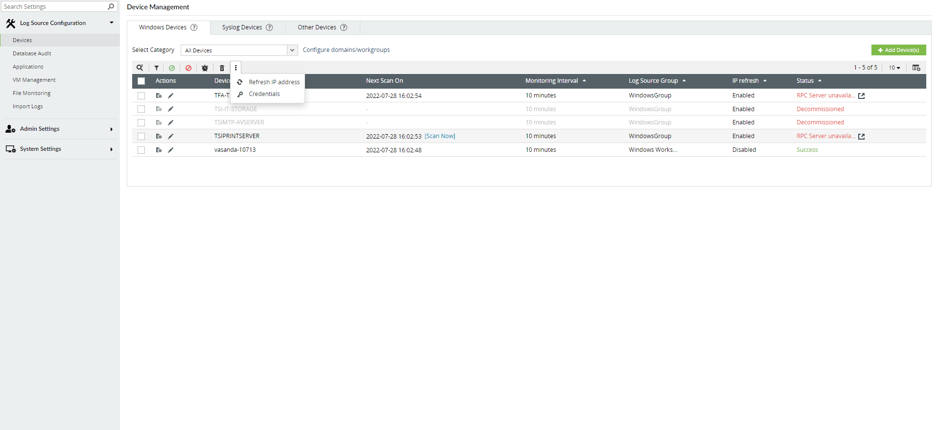 How to Bulk update credentials