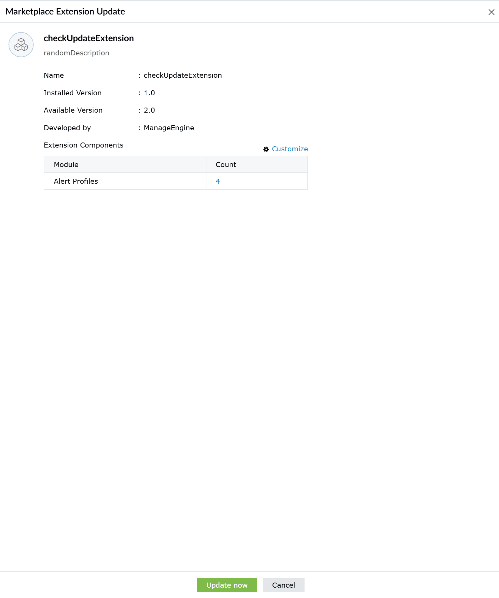 Update Extensions