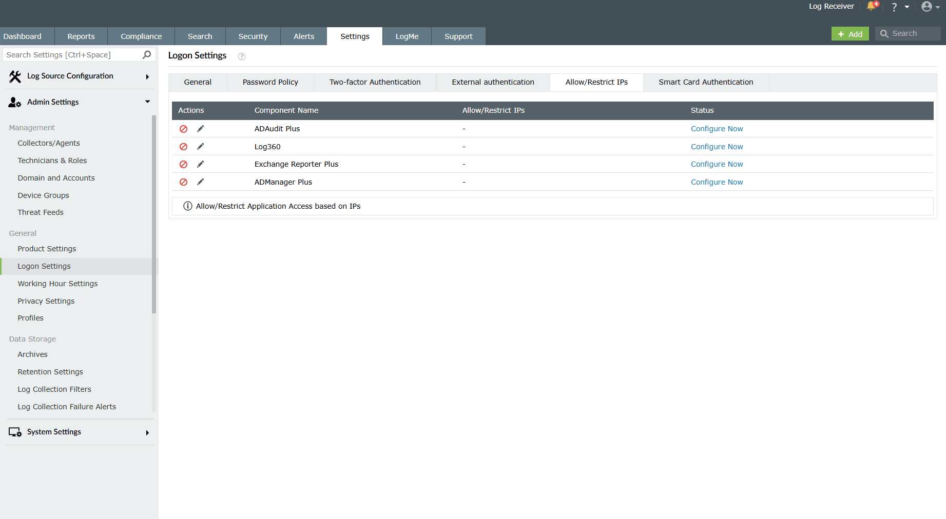 Allow/restrict IPs and external authentication