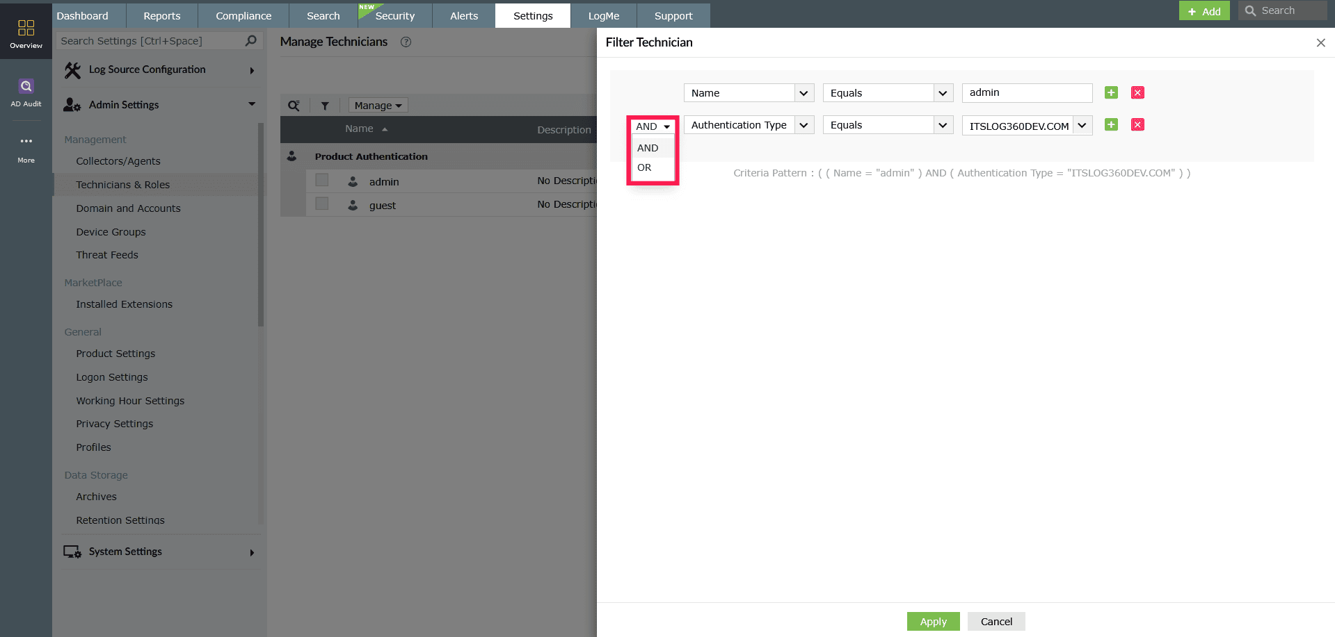 Managing technicians