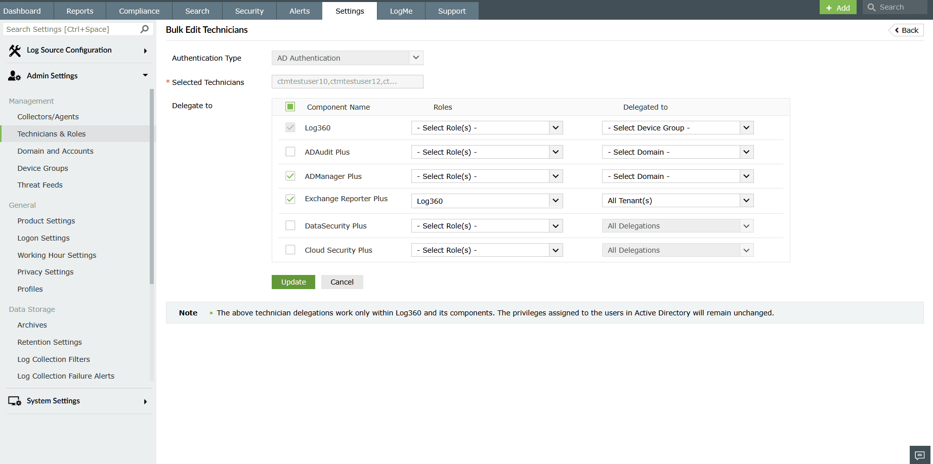 Managing technicians