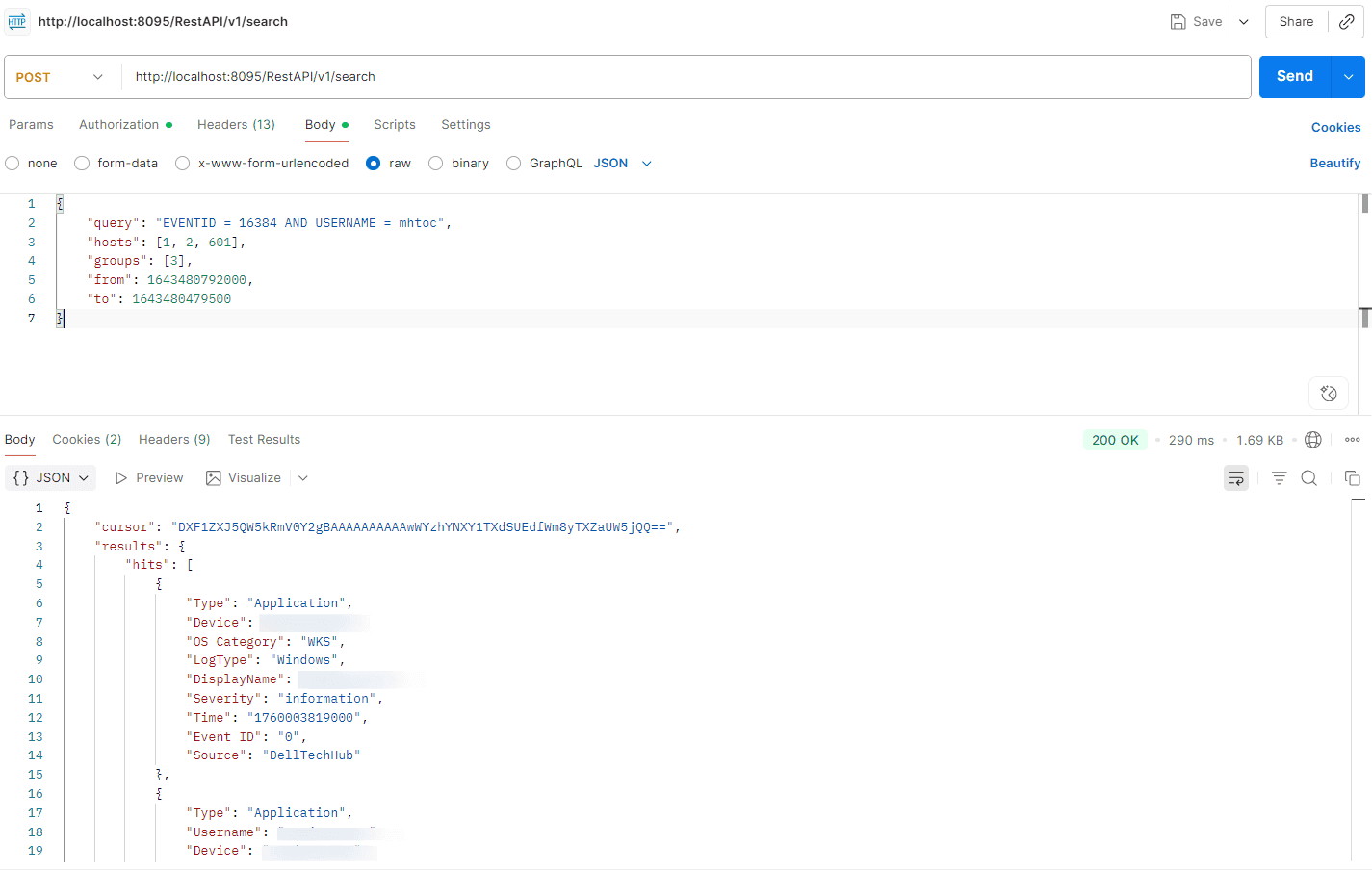 Synchronous Search API