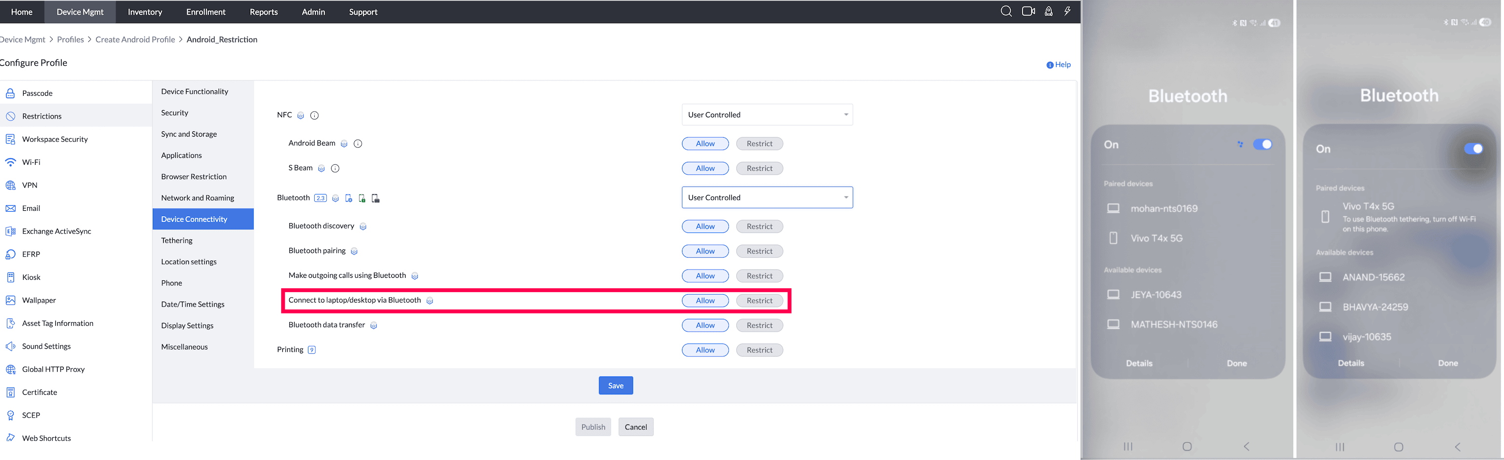 Connect to Laptop/Desktop via Bluetooth