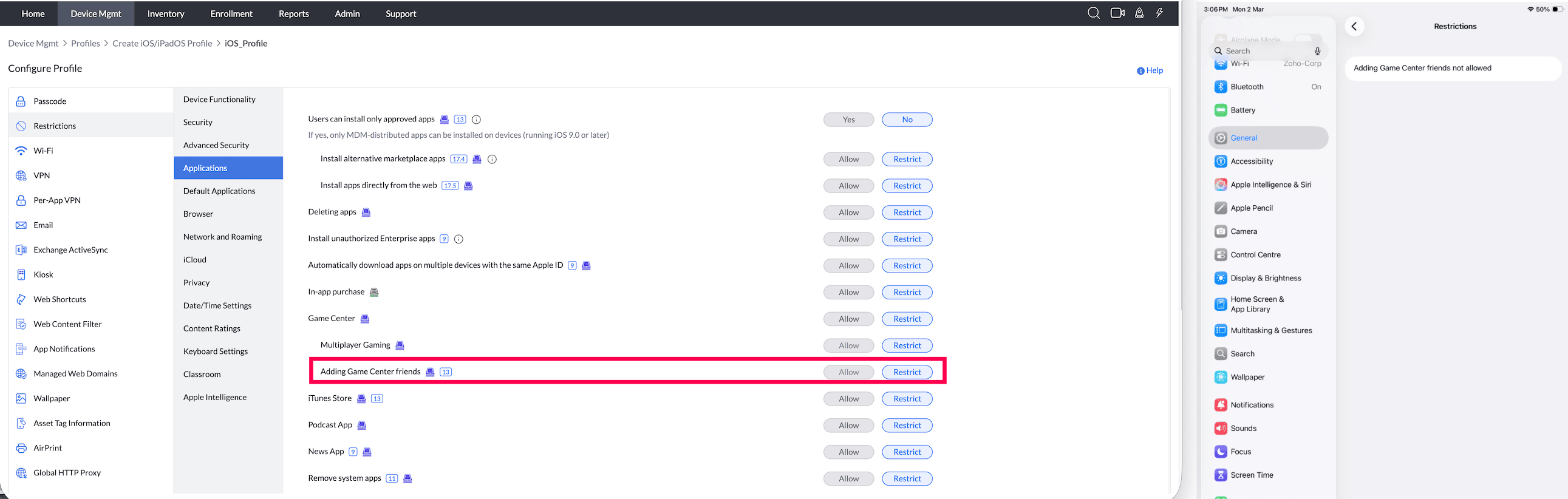 Adding Game Center Friends: