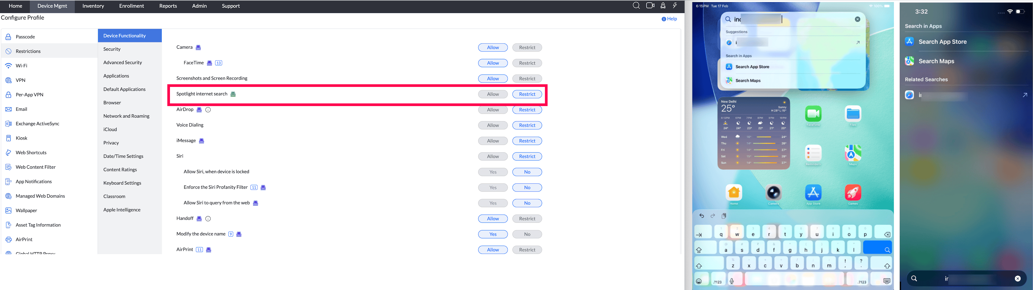 Spotlight Internet Search