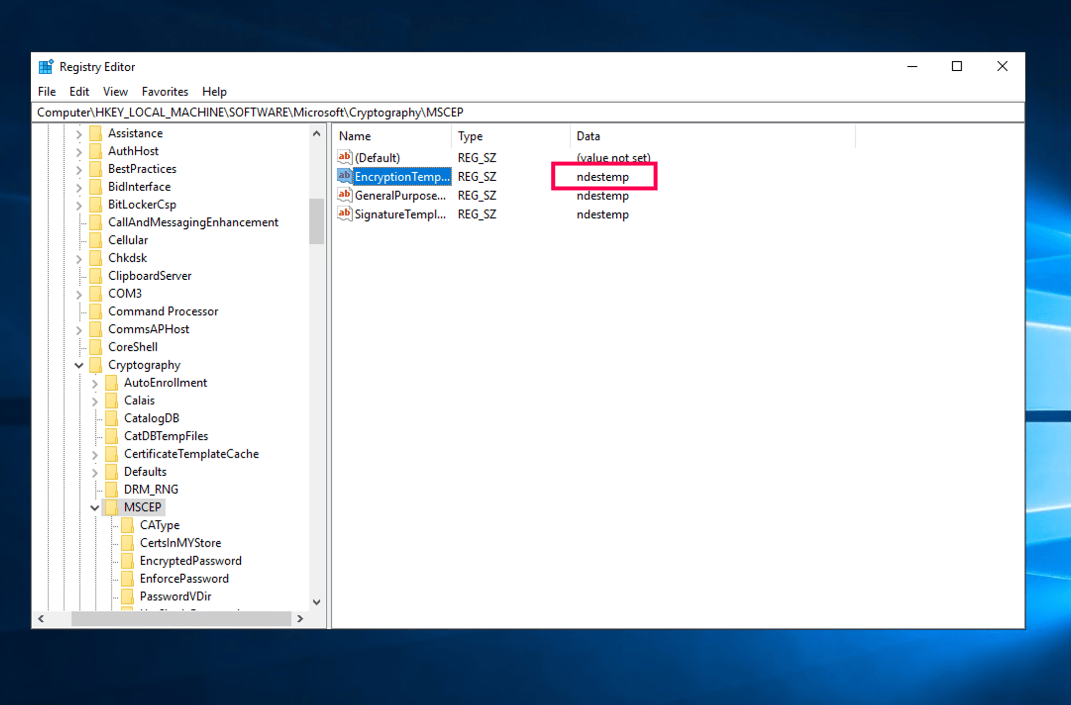 Configure SCEP for iOS Step 18