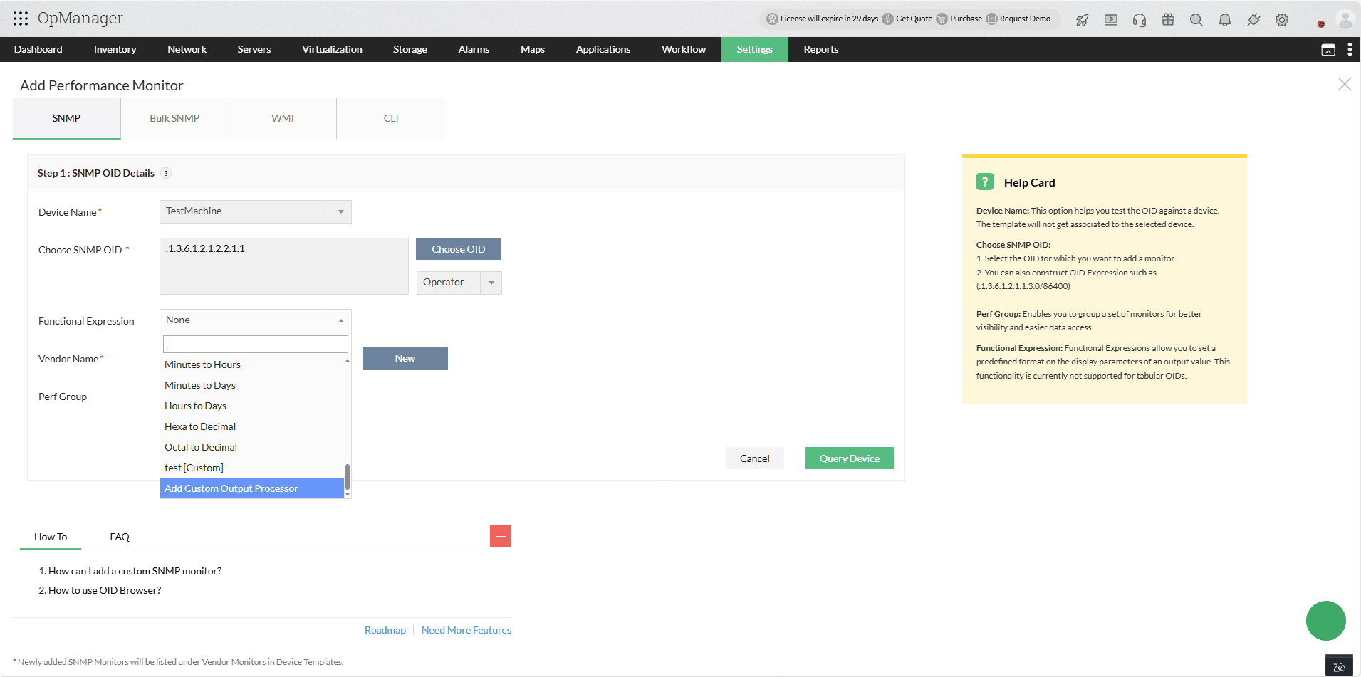 Custom Output Processor ManageEngine OpManager: Custom Output Processor