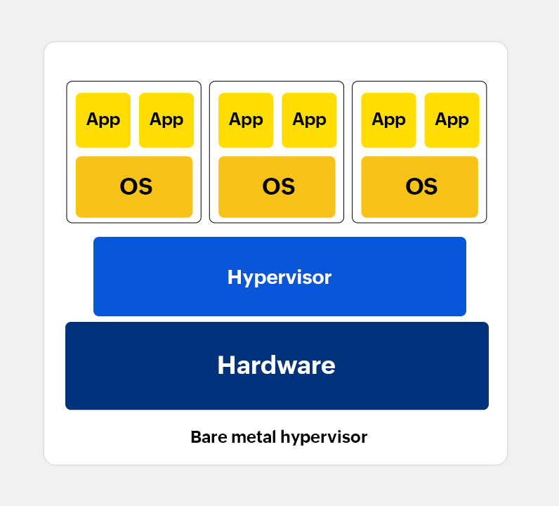 Type1 or bare-metal hypervisor