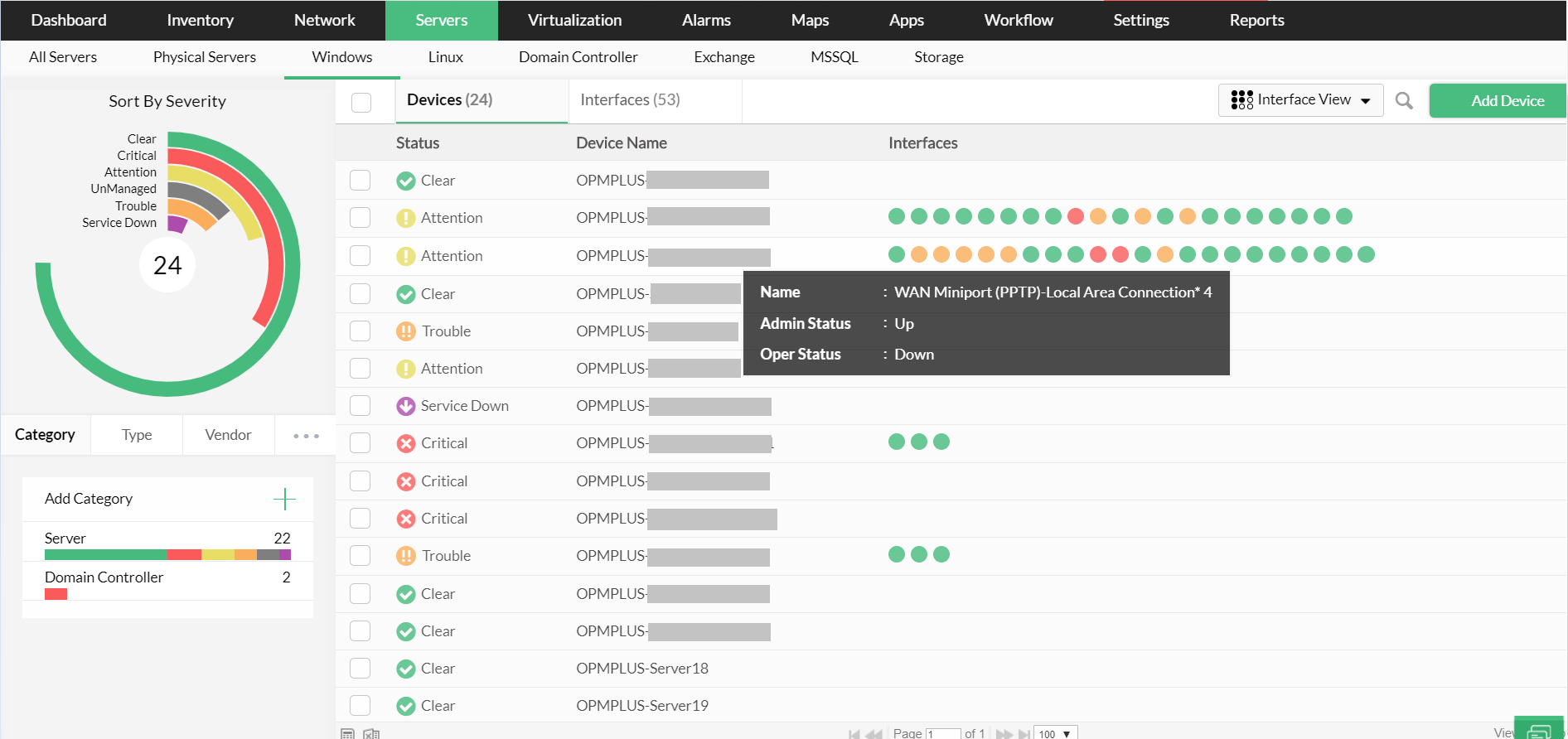 Enterprise Server Monitoring - ManageEngine OpManager