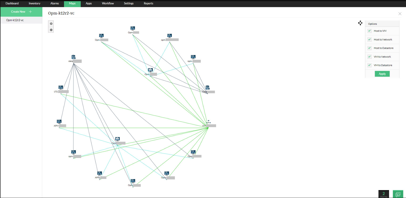 Network visualization- ManageEngine OpManager