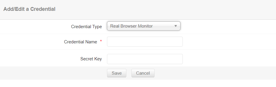 Applications Manager Recording MFA and TOTP-based applications in Real Browser Monitoring (RBM): Adding TOTP secret key as credential in credential manager