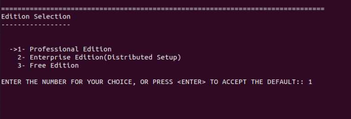 Applications Manager Applications Manager Free/Professional Edition Installation: Installing Professional Edition in console mode/command line