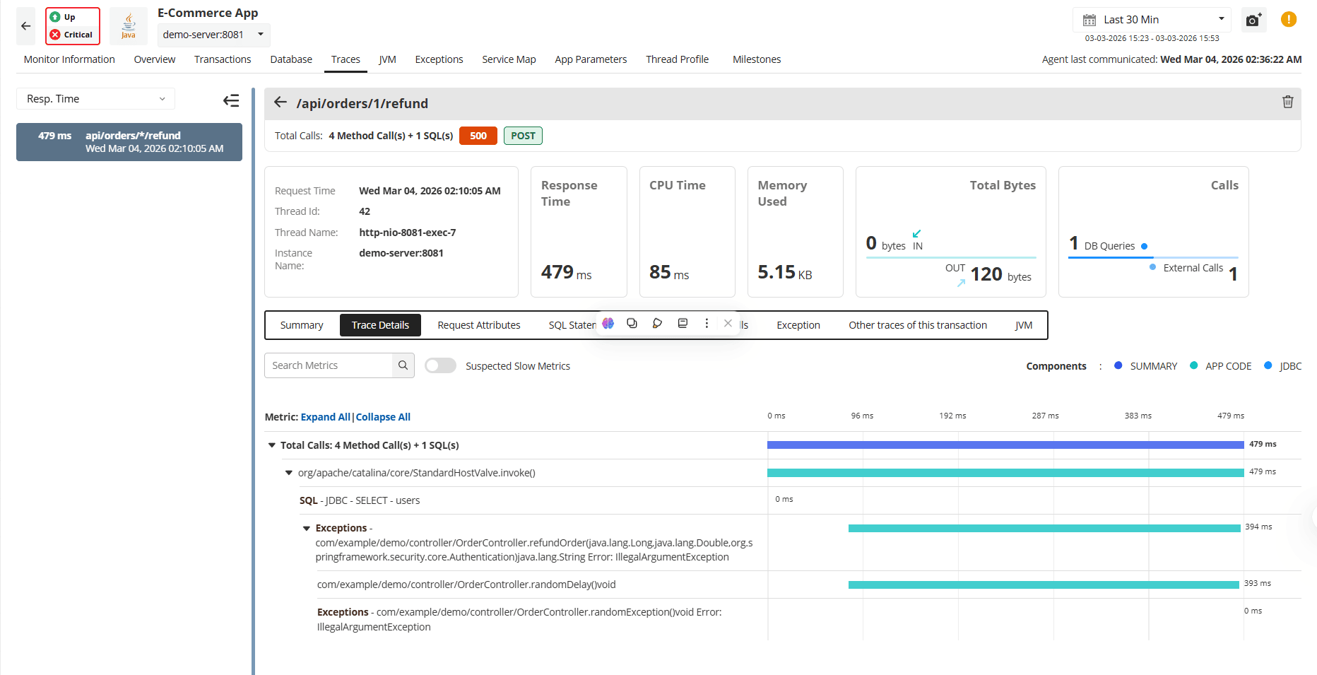 Getting started with APM Insight: Traces