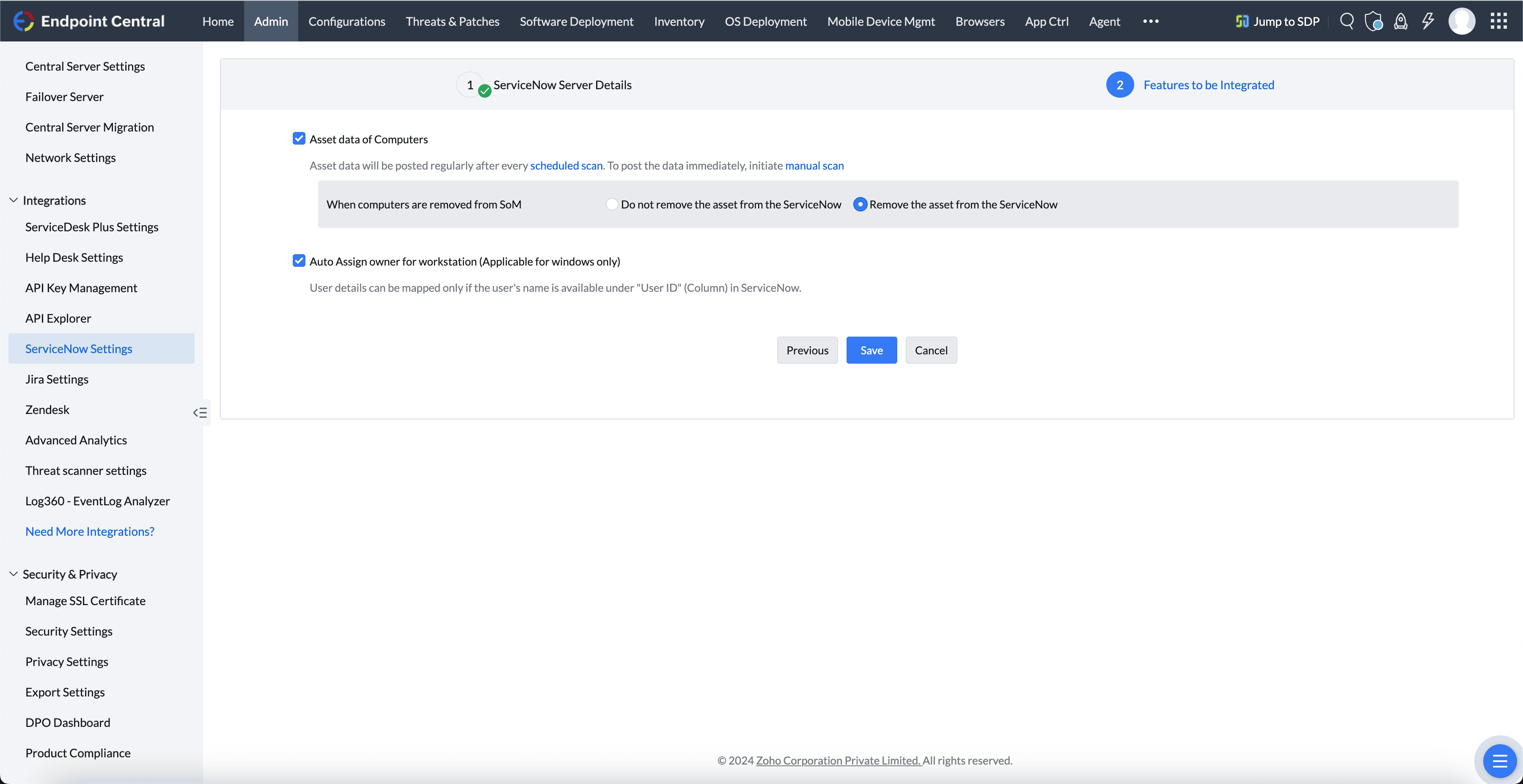Configure Sync Settings