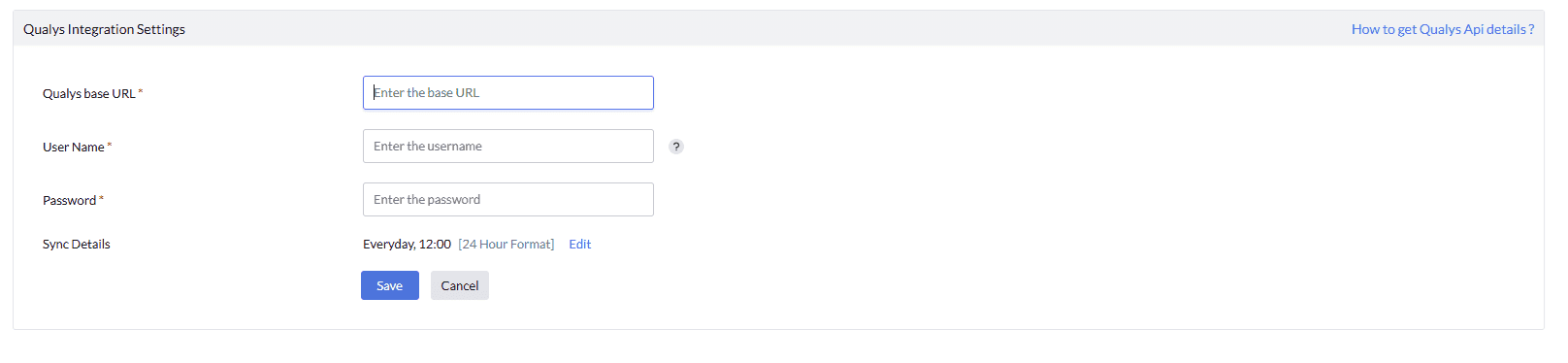 Steps to integrate Qualys
