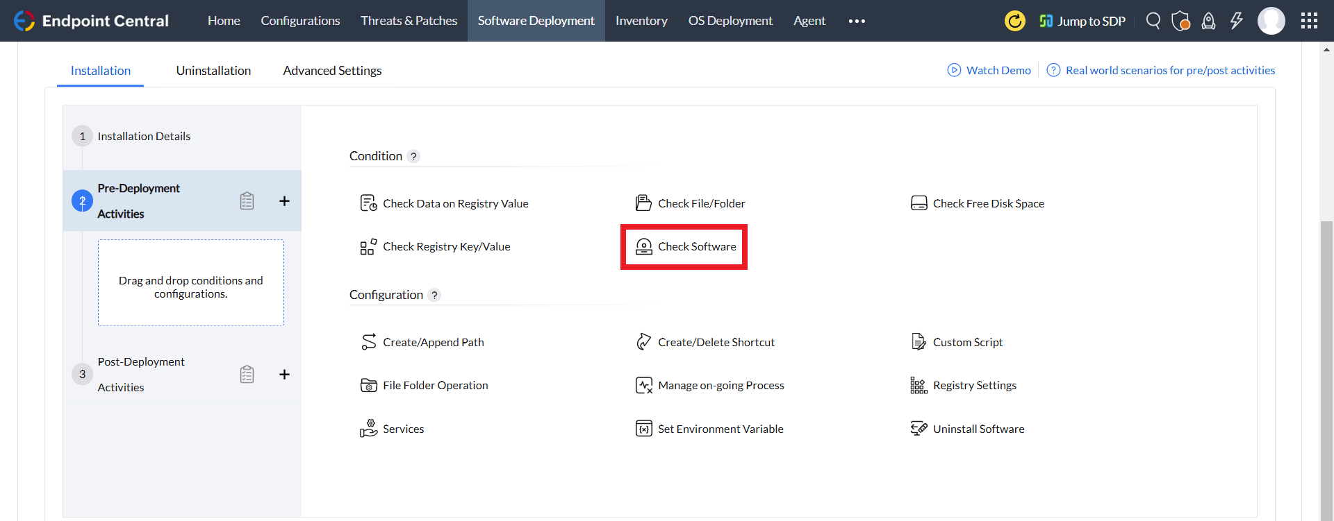 Pre-Deployment Activity - Check Software