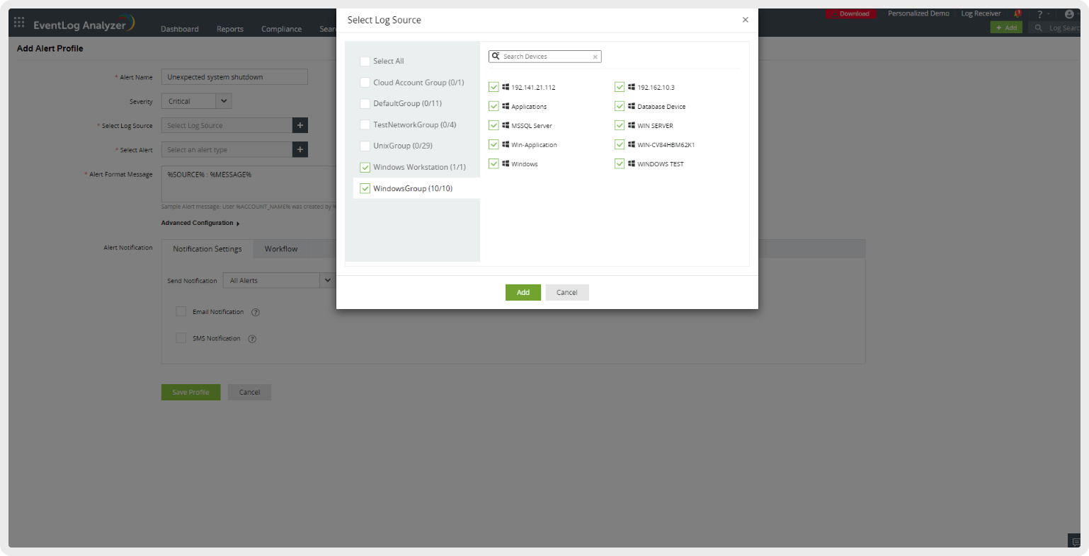 Unexpected system shutdown